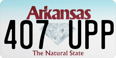 AR license plate 407UPP
