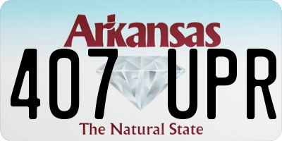 AR license plate 407UPR