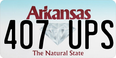 AR license plate 407UPS