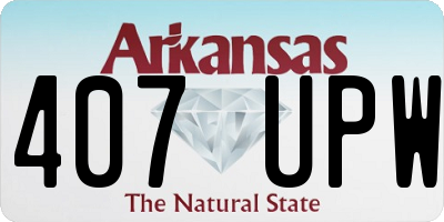 AR license plate 407UPW