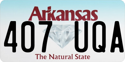 AR license plate 407UQA