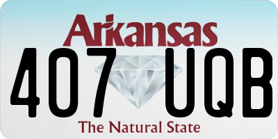 AR license plate 407UQB