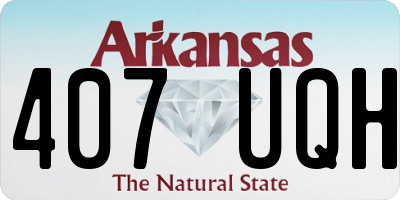 AR license plate 407UQH