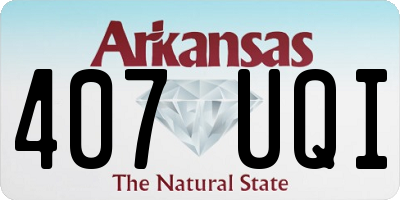 AR license plate 407UQI