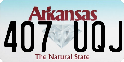 AR license plate 407UQJ