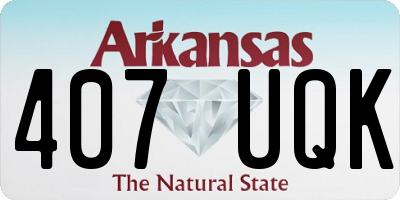 AR license plate 407UQK