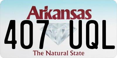 AR license plate 407UQL
