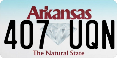 AR license plate 407UQN