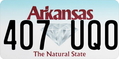 AR license plate 407UQO