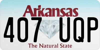 AR license plate 407UQP