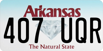 AR license plate 407UQR