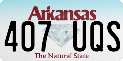 AR license plate 407UQS
