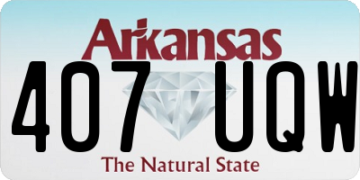 AR license plate 407UQW