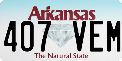 AR license plate 407VEM