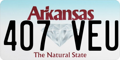 AR license plate 407VEU