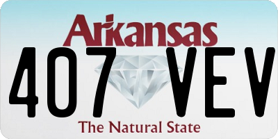 AR license plate 407VEV