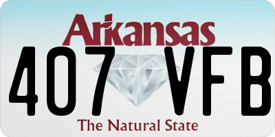 AR license plate 407VFB