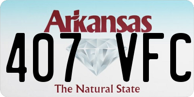 AR license plate 407VFC