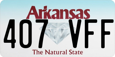 AR license plate 407VFF