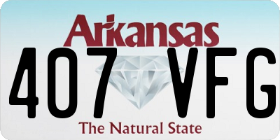 AR license plate 407VFG