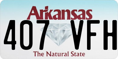 AR license plate 407VFH