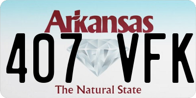AR license plate 407VFK