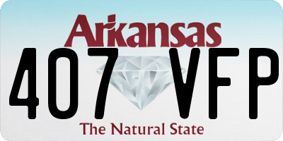 AR license plate 407VFP