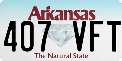 AR license plate 407VFT
