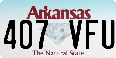 AR license plate 407VFU