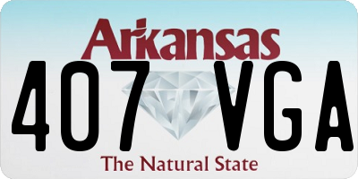 AR license plate 407VGA