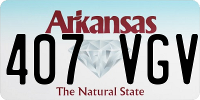 AR license plate 407VGV