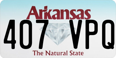 AR license plate 407VPQ