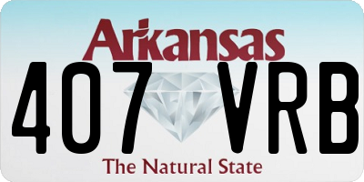 AR license plate 407VRB