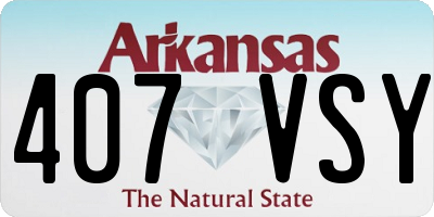AR license plate 407VSY