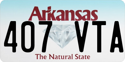 AR license plate 407VTA