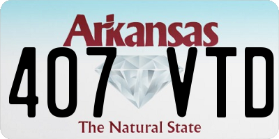 AR license plate 407VTD