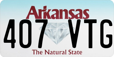 AR license plate 407VTG