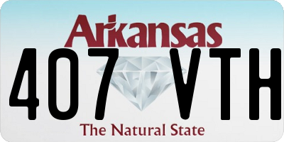 AR license plate 407VTH