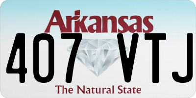 AR license plate 407VTJ