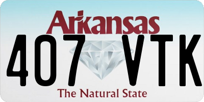 AR license plate 407VTK