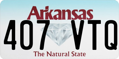 AR license plate 407VTQ