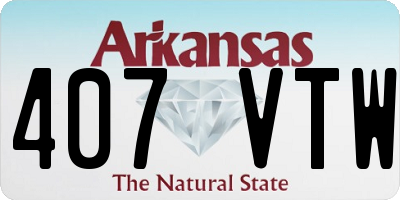 AR license plate 407VTW