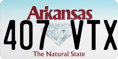 AR license plate 407VTX