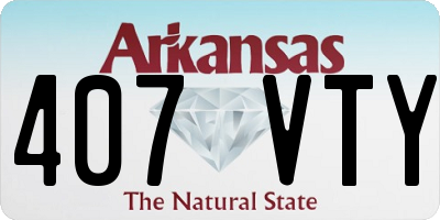 AR license plate 407VTY