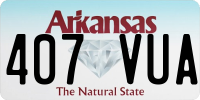 AR license plate 407VUA