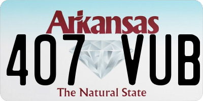 AR license plate 407VUB