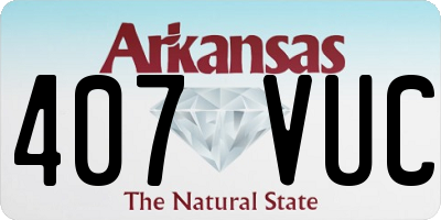 AR license plate 407VUC