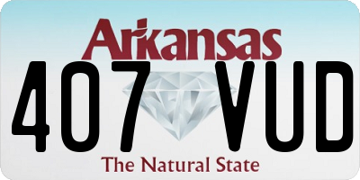 AR license plate 407VUD