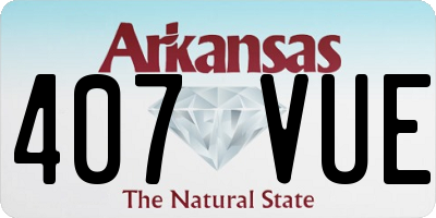 AR license plate 407VUE