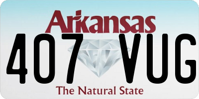 AR license plate 407VUG